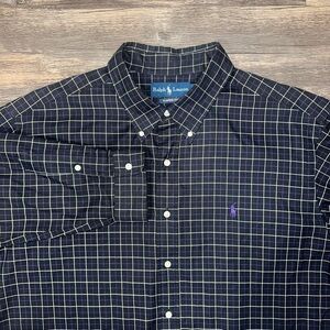 Vintage Polo Ralph Lauren Classic Fit Button Up Mens Shirt Size 2XL 100% Cotton